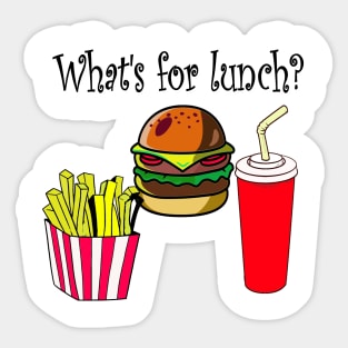 Funny What's For Lunch Shirt Sticker